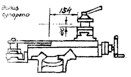 Супорт. Габаритні розміри робочого простору токарно-гвинторізного верстата Т-4 Т-4 Габаритні розміри робочого простору токарно-гвинторізного верстата